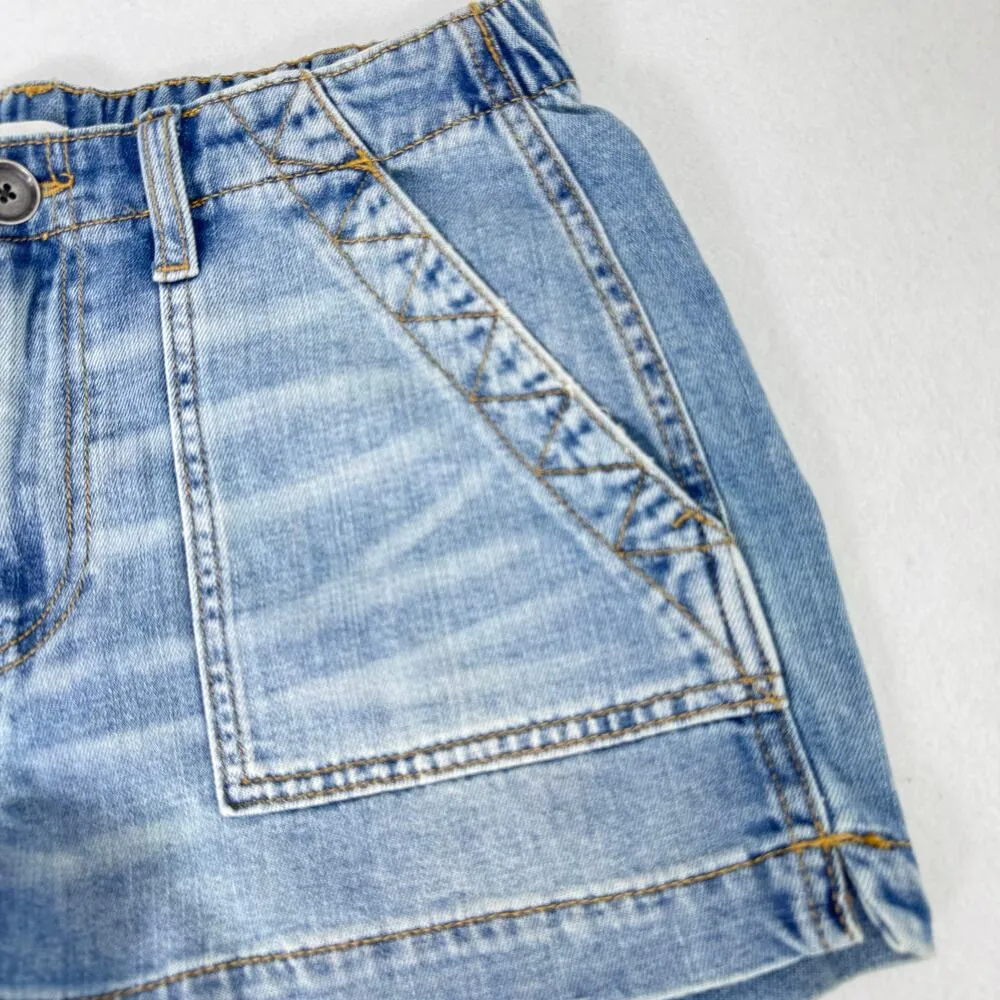 Aerie High Rise Utility Denim Shorts Size Small – Light Wash Jean Shorts Blue - Image 3