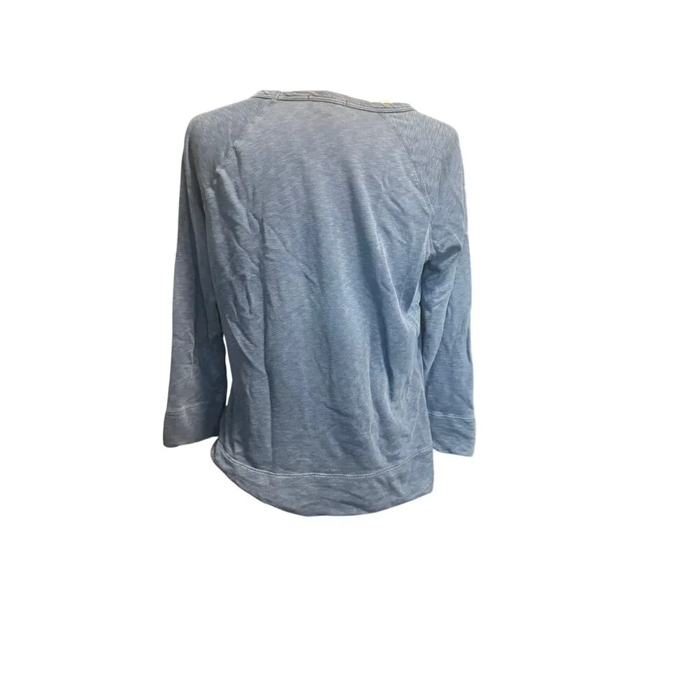 James Perse Boyfriend Raglan Sweatshirt in Blue Size 2 (M) - Image 2