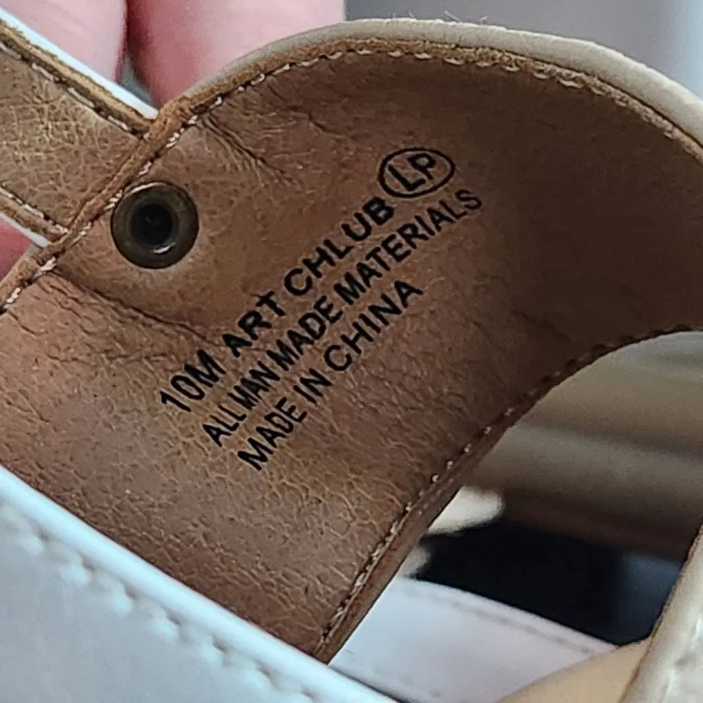 A2 by Aerosoles Tan and White Slingback Sandals NWOT Size 10 Tan Sandals - Image 8