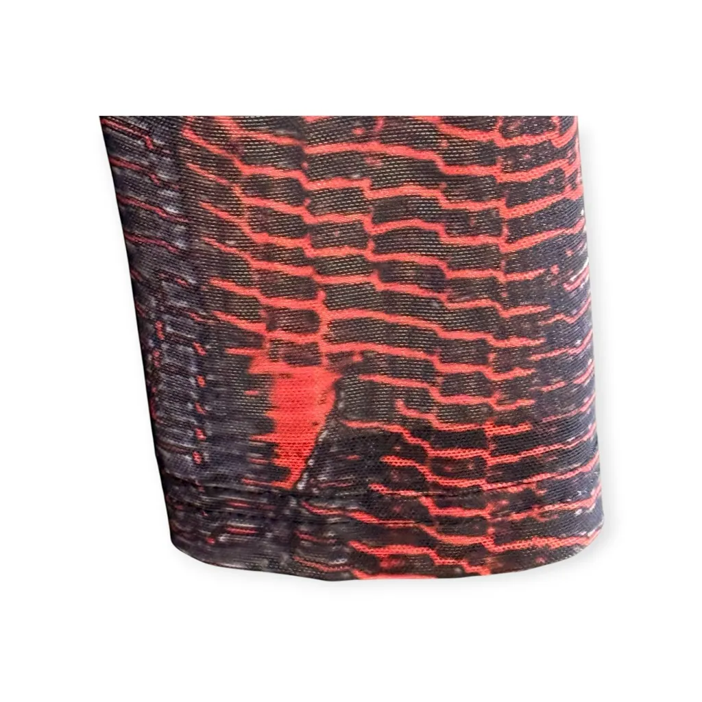 new Shane Justin 𓆙 Ryder Sheer Mesh Bodycon Biker Length Suit 𓆙 Red Black 𓆙 XS - Image 9