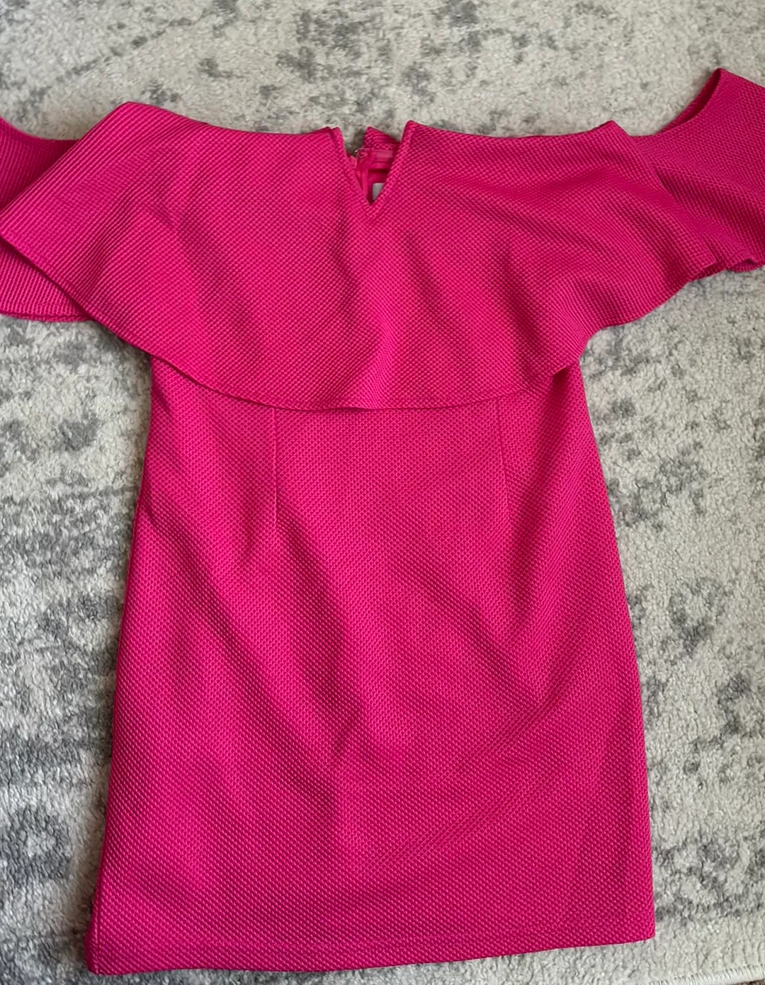 Hot Pink Off-The-Shoulder Dress - Image 3