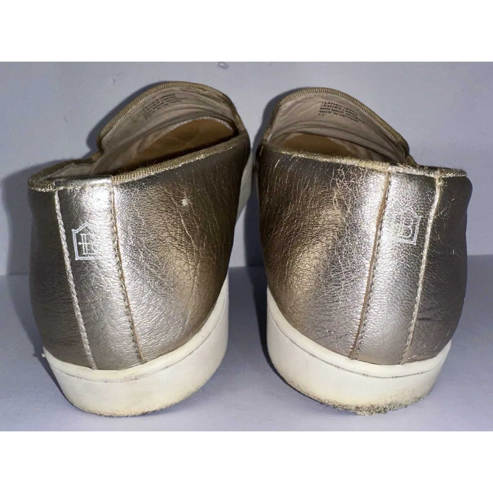 Birdies The Swift Metallic Gold Slip On Sneakers Women's Size 8.5 - Image 5