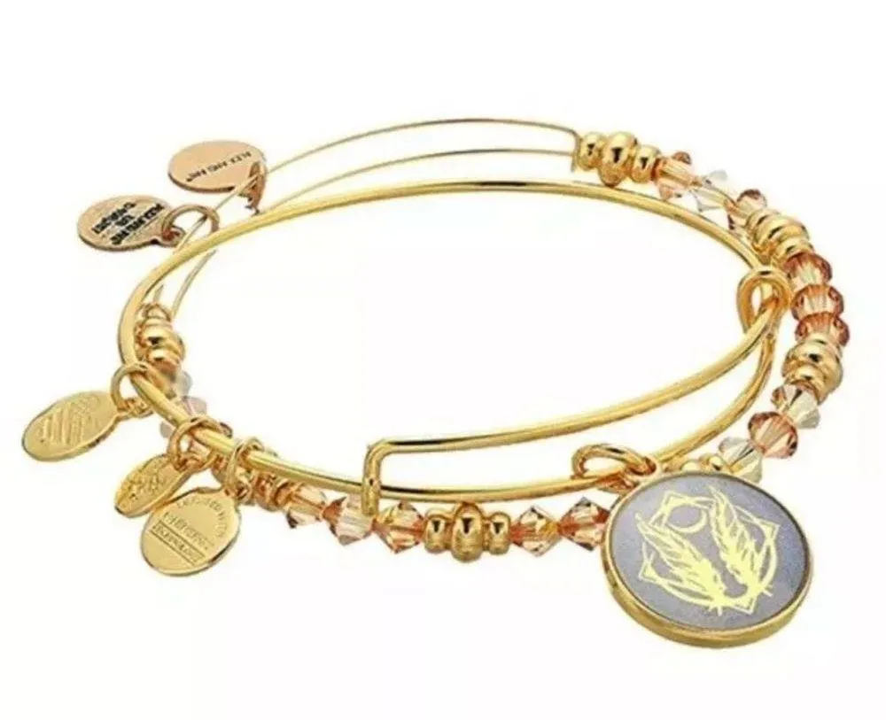 Alex and Ani Godspeed Art Infusion Crescent Moon, Feathers and Beads Bangle Set - Image 15