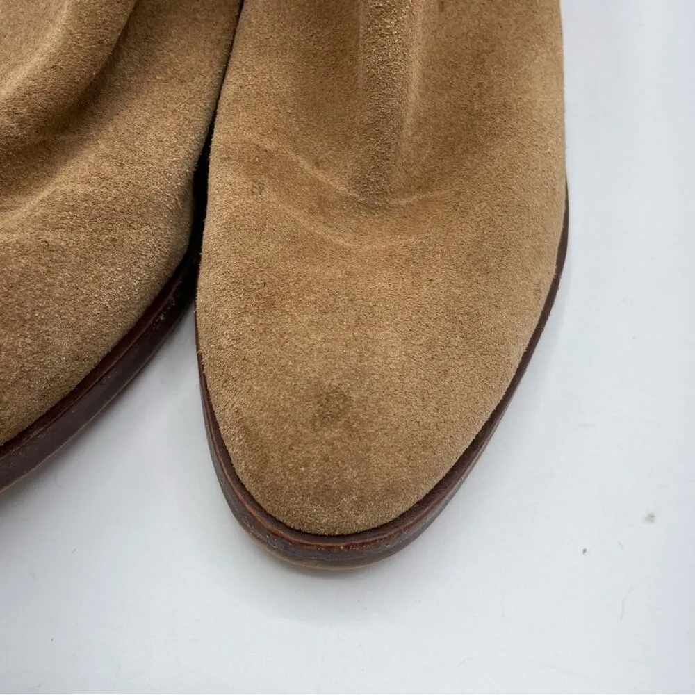 Dolce Vita Tan Suede Leather Ankle Boots 6.5 Western Cowboy Booties Fall Casual - Image 5