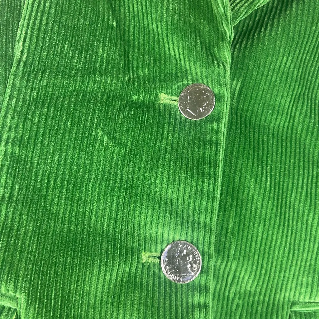 Alice + Olivia green corduroy jacket size L - Image 5