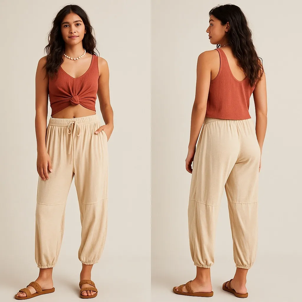 American Eagle‎ Outfitters AE Drawstring Lounge Pants Comfy Casual Size Large - Image 2