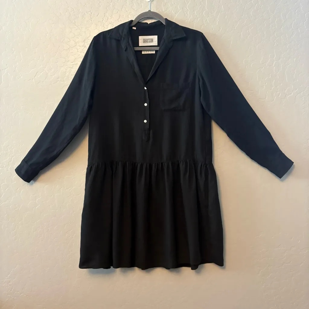 Frank & Eileen Grayson the Changemaker dress in black liquid lyocell size 01 XS - Image 3