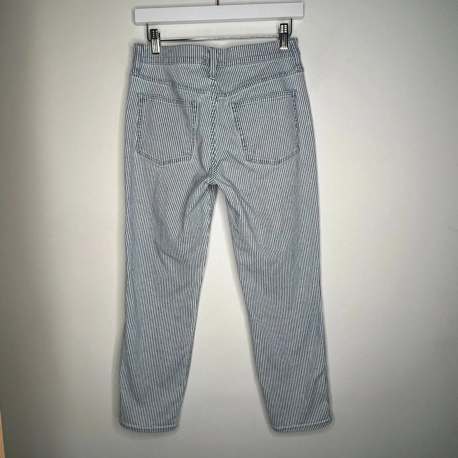 J. Crew Piper Stripe Vintage Straight Leg Jean Size 27 - Image 5