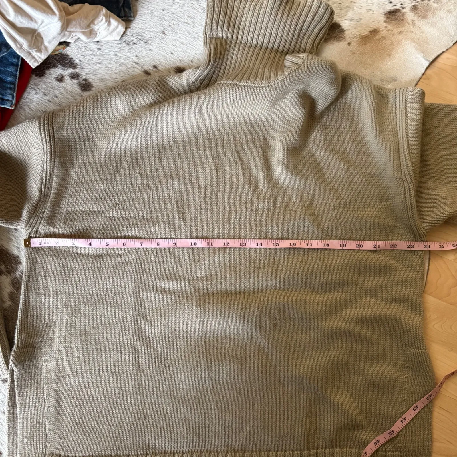 MESHKI Wool Blend Brown Turtle Neck Jumper Long Skirt Size L/XL - Image 8