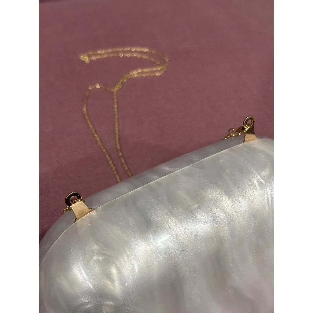 8 Other Reasons Pearl Clutch in Pearl New Womens Shoulder bag Handbag - Image 8