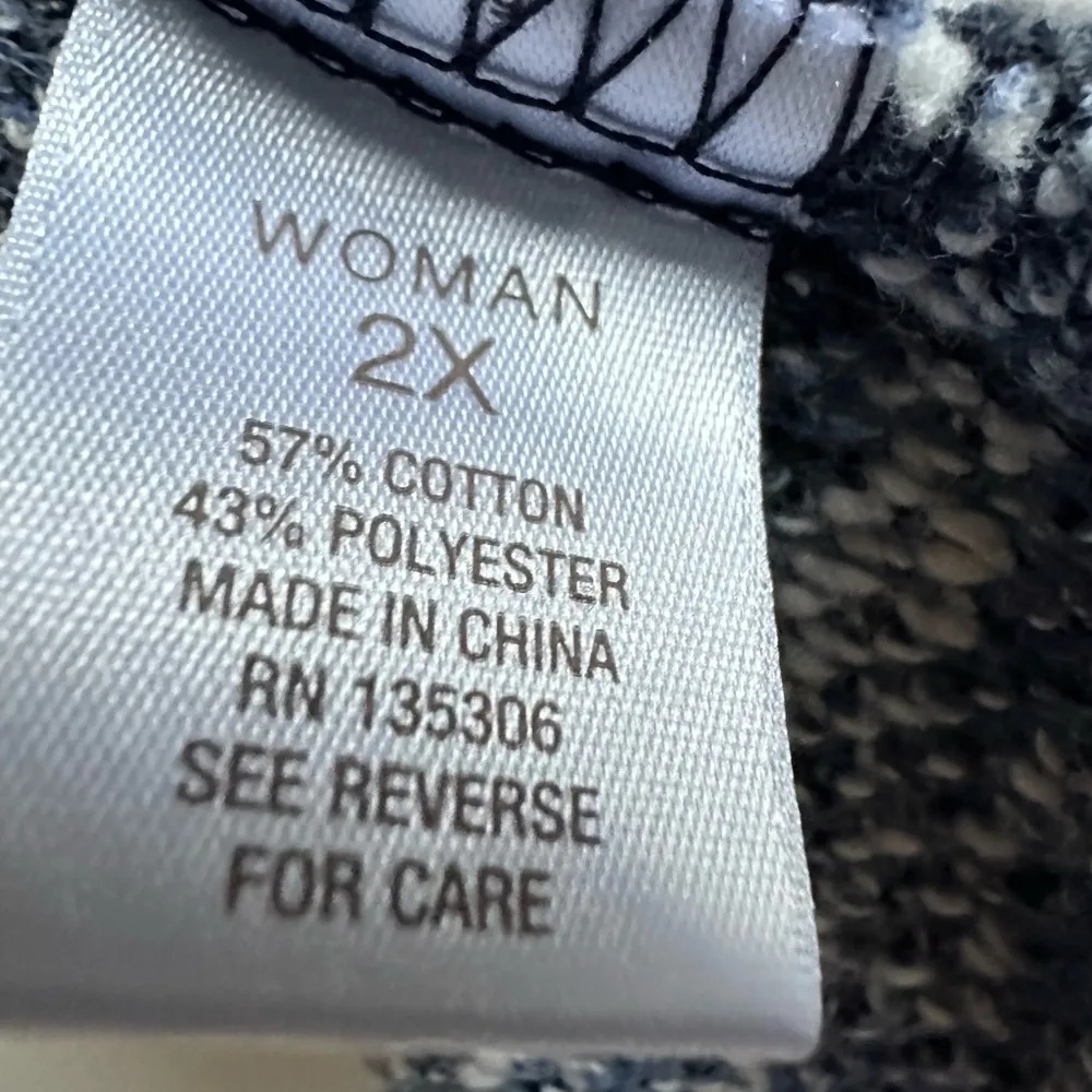 CB navy cardigan light jacket size 2X Gray - Image 3