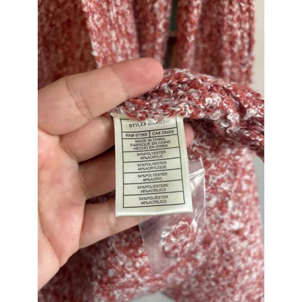 NWT Steve Madden Odetta Open Pocket Cardigan In Salmon Size Small - Image 4