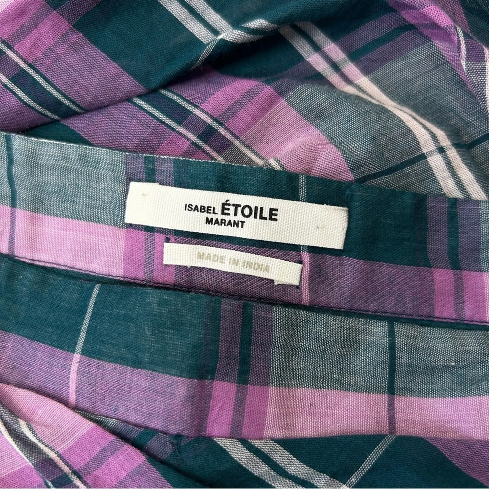 ISABEL MARANT ÉTOILE Mini Skirt Womens Size 4 Plaid Rodeo Indie Academia Preppy - Image 8