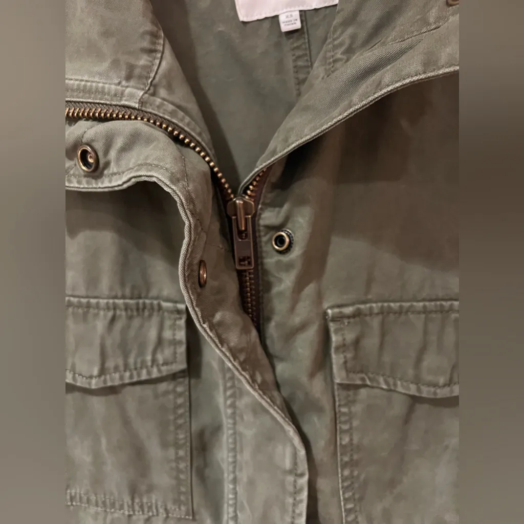 Madewell Olive Foliage Green Surplus Utility Jacket Full Zipper & Snaps‎ Size XS - Image 10