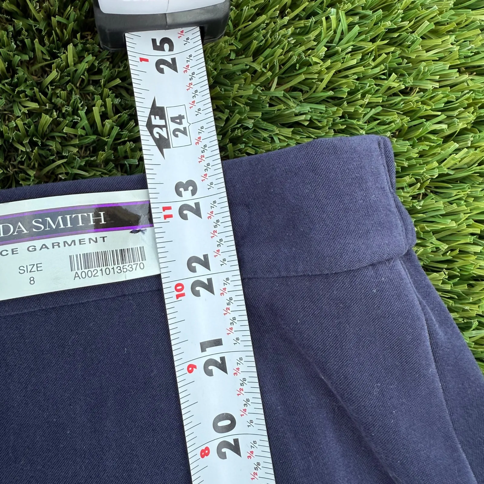 Amanda Smith Y2K 8petite Color Block faux Suede Blazer Suit Set 2tone blue - Image 5