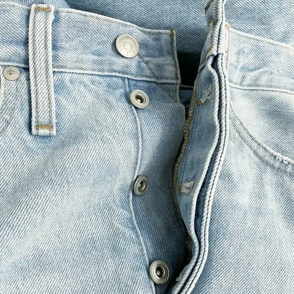 Madewell Classic Straight Full-Length Cotton Jeans Hartsville Light Wash Size 26 - Image 10