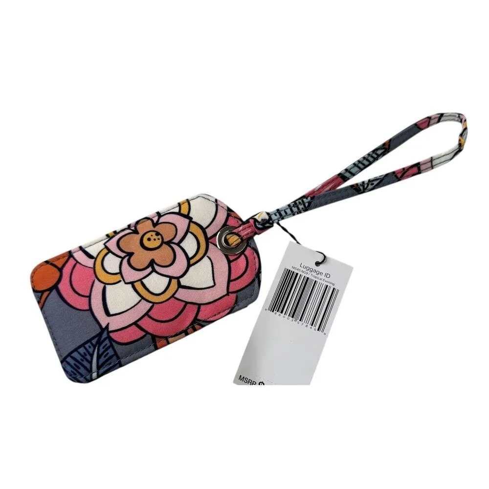 NEW Vera Bradley ID LUGGAGE TAG Tropical Evening Cotton Travel Bag Accessory #2 - Image 6