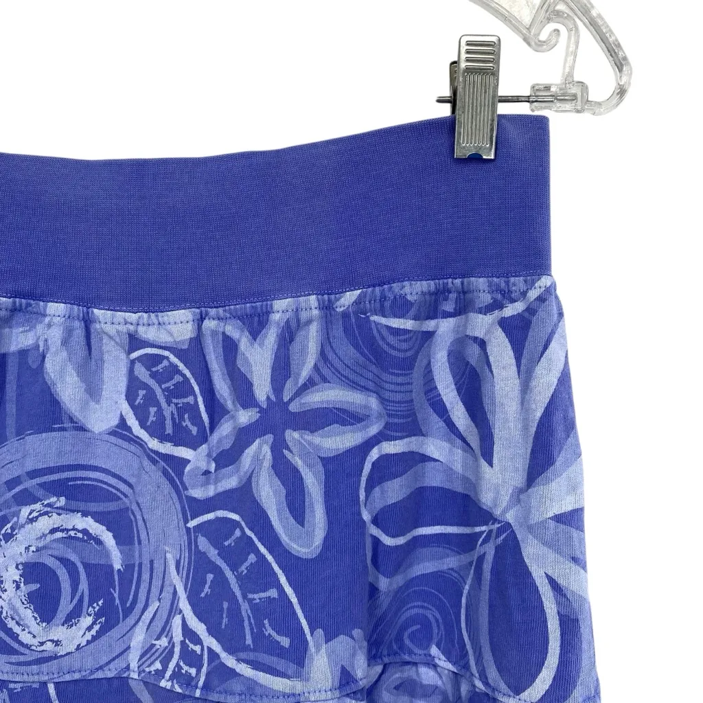 Fresh Produce Floral Tropical Cotton Tiered Mini Skirt Size Large - Image 2