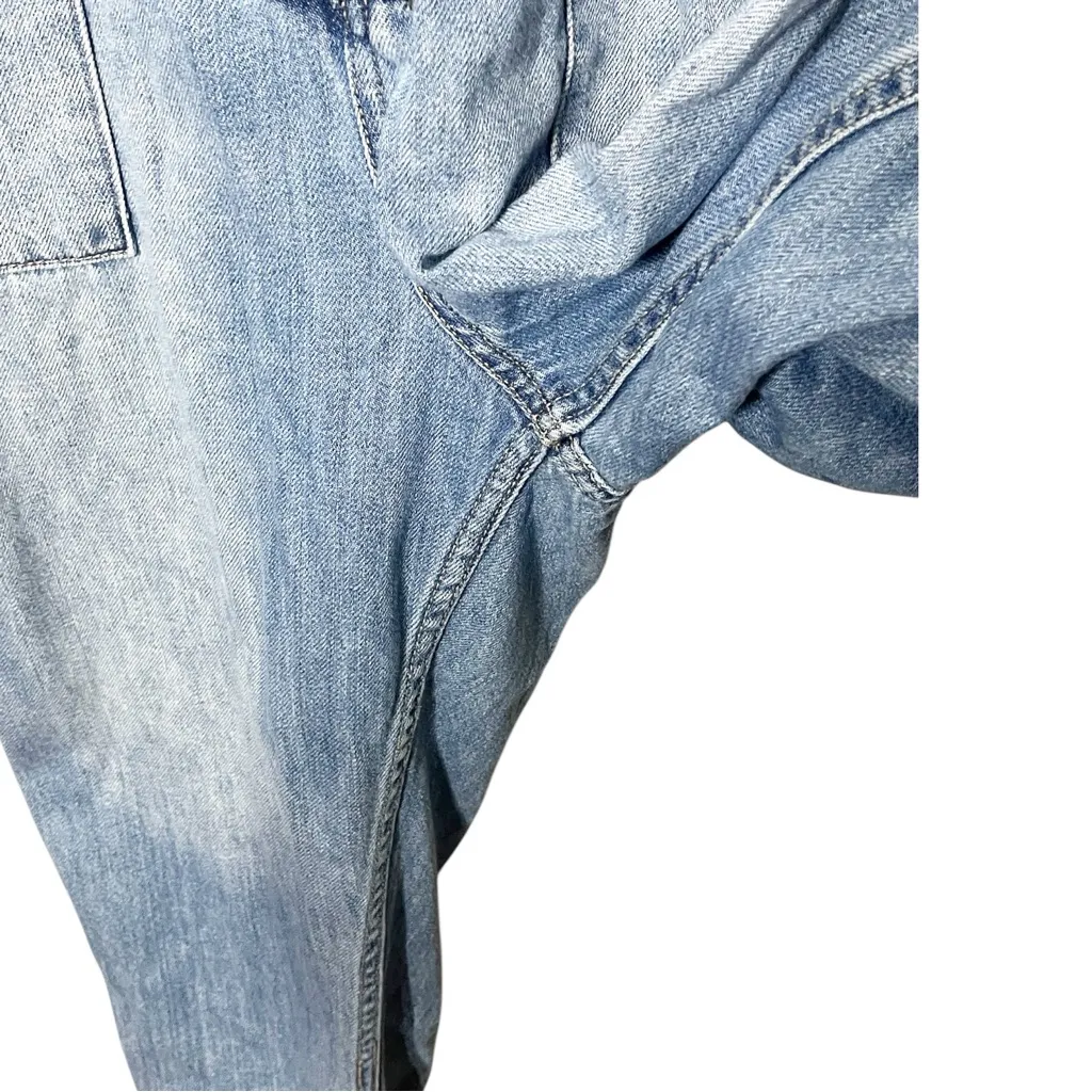 Pistola Grover Denim Jumpsuit Women’s Small Utility Blue Short Sleeve Retro - Image 8