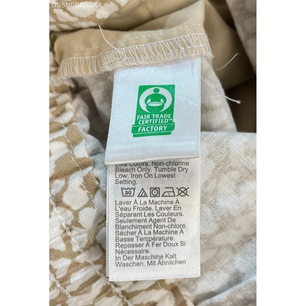 J.Crew Pants Women's Beige Ivory Linen Blend Leopard Cuffed Beach City - Size 4‎ - Image 10