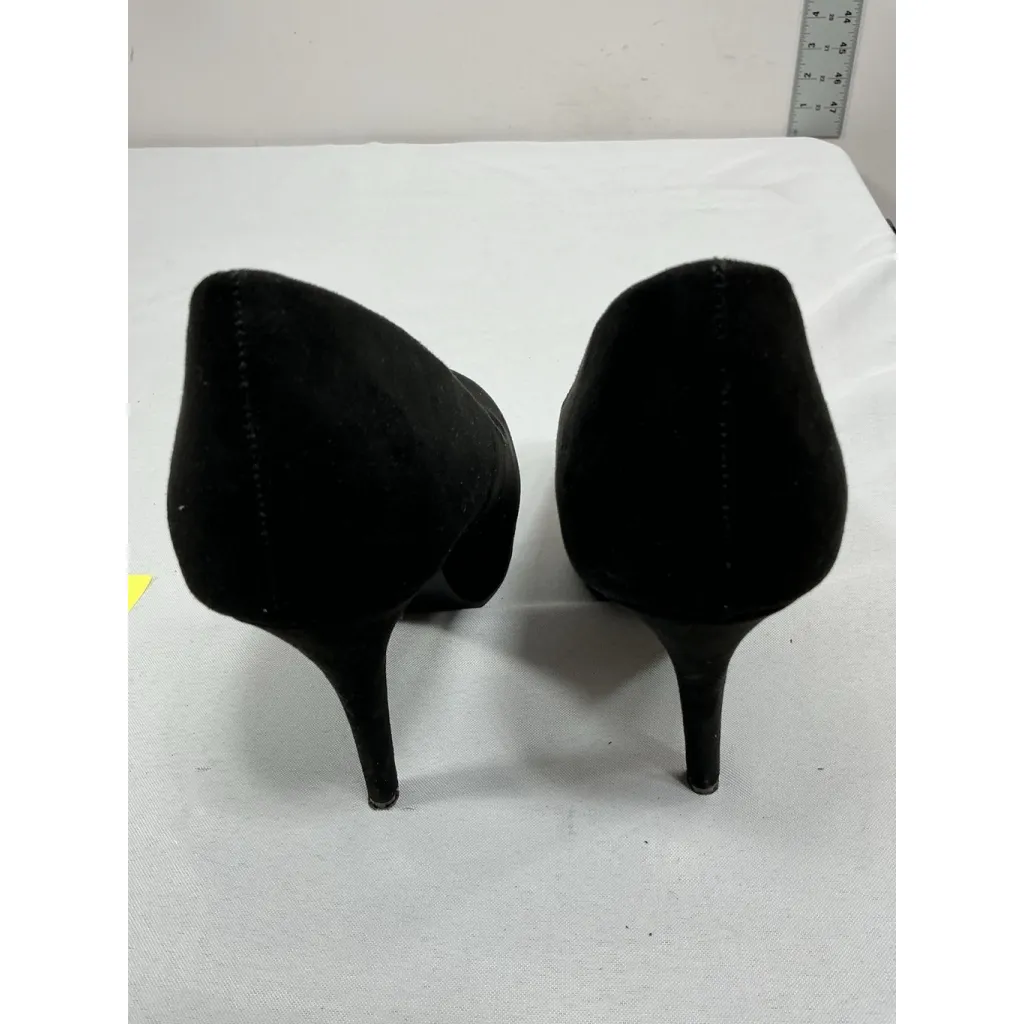 Womans CM Slipon Platform Pumps 9 M Black Stiletto Round Toe - Image 5