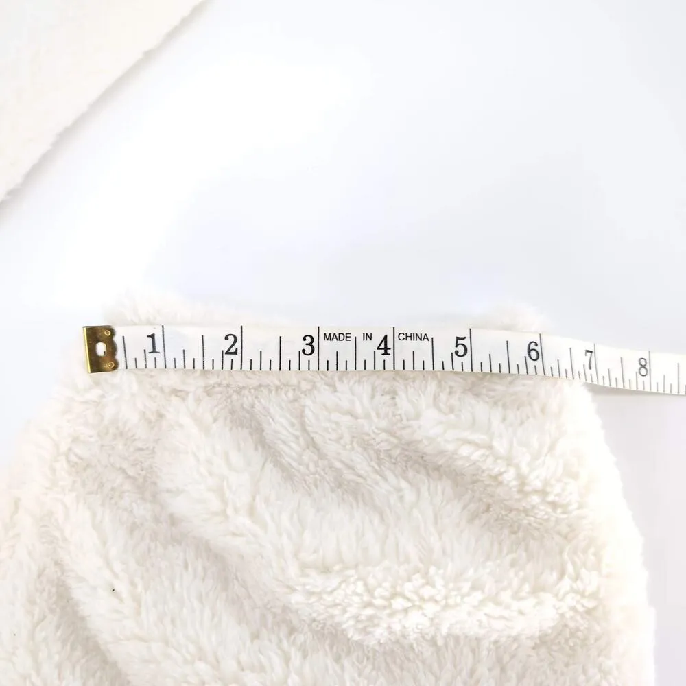 OFFLINE By Aerie Women's Fluffy Sherpa Cool White NWT Teddy Jogger Pants Size L - Image 8