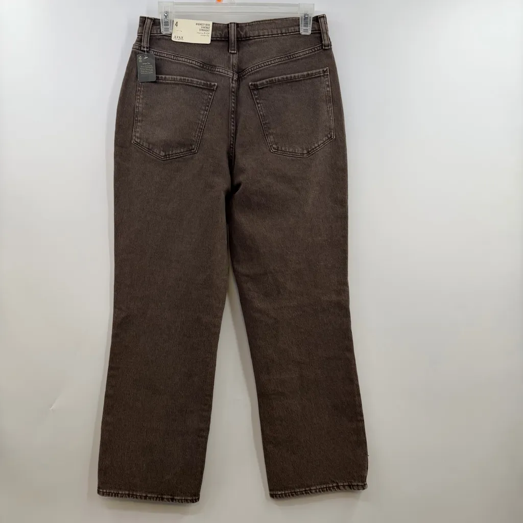 a.n.a a new approach highest rise vintage straight jeans brown women's 4 NWT - Image 3