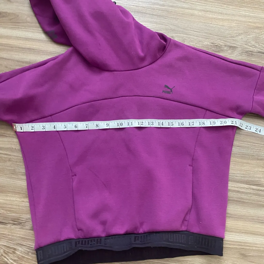 Puma Magenta Hoodie with Black Trim - Image 10