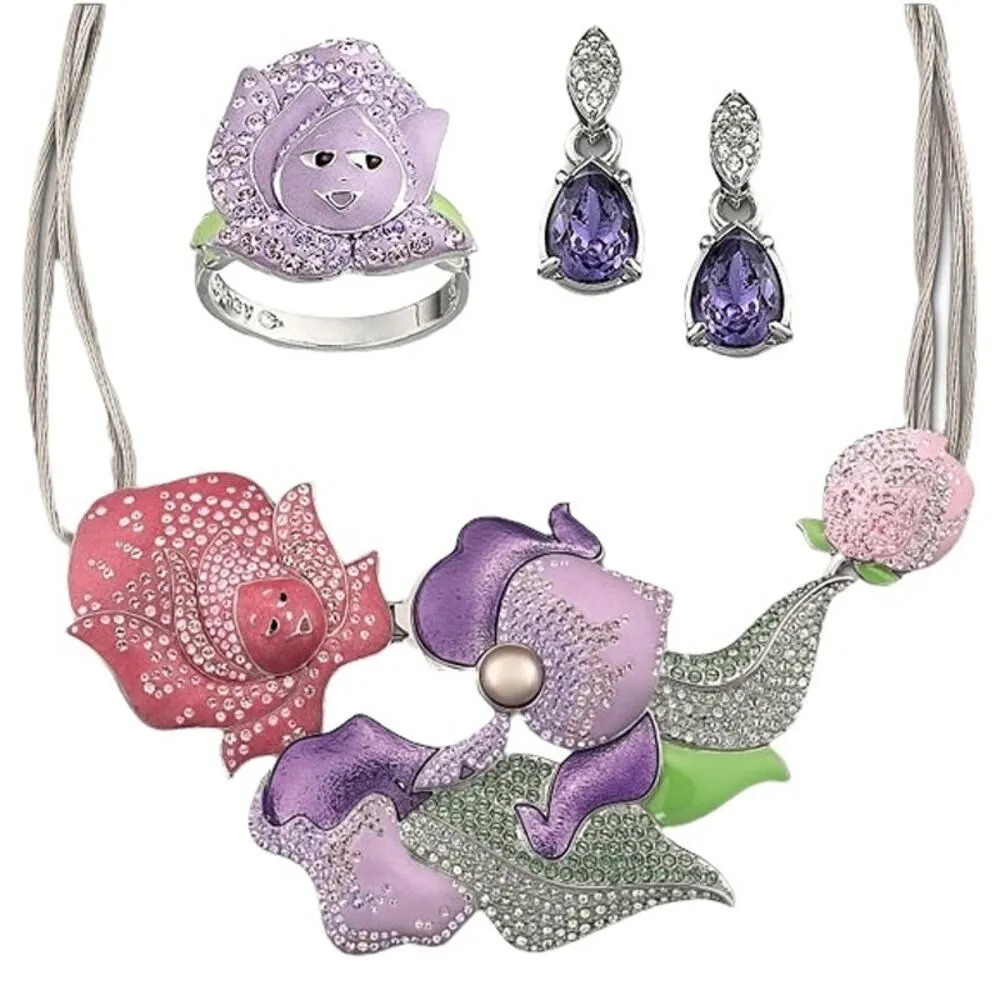 Swarovski Alice in Wonderland Flower Garden Collection Necklace - Image 6
