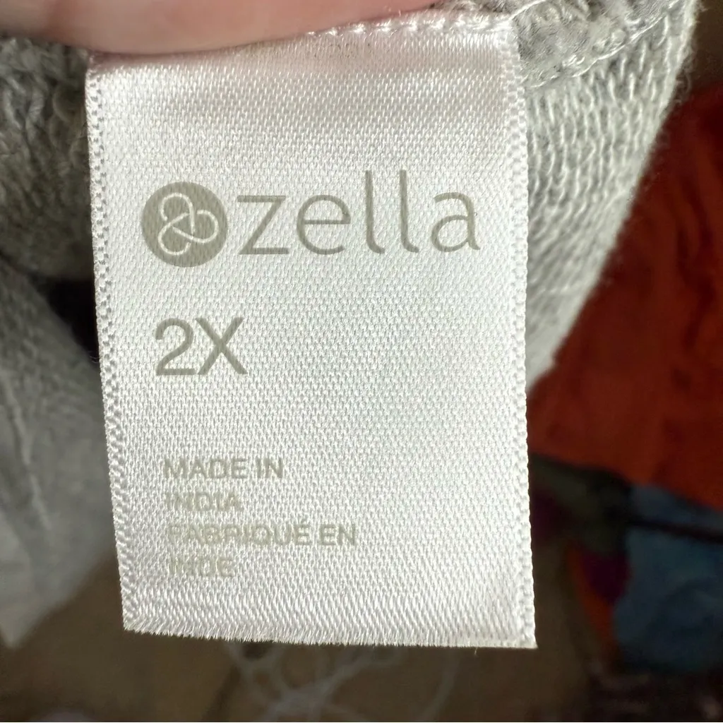 NWT Zella Dress Women's 2X Heather Gray Drawstring Waist Sleeveless Sweatshirt‎ - Image 8