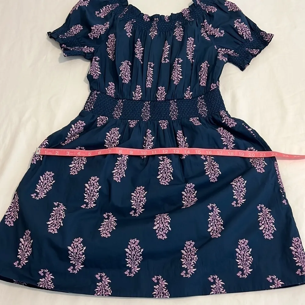 J. Crew Smocked Puff Sleeve Cotton Poplin Dress Budding Branch Print Size XS - Image 16