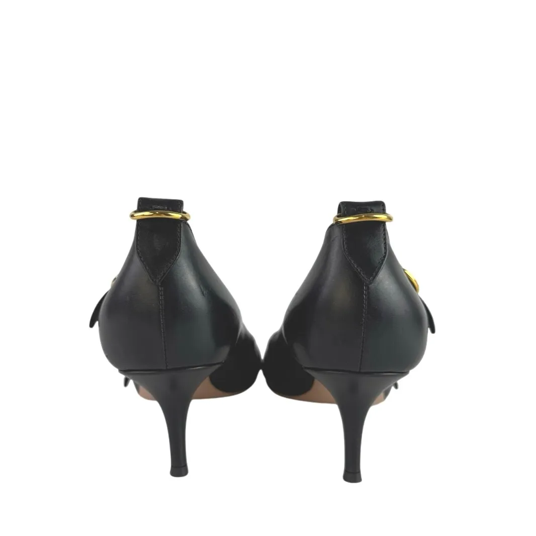 Gianvito Rossi Clash 55 Black Pointed Buckle Strap Leather Pump Heels EU41 US10 - Image 3