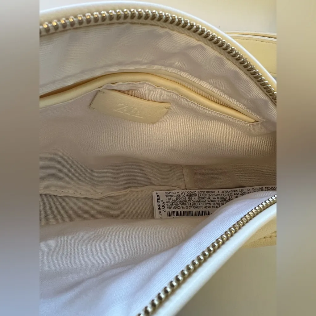 Zara Cream Crossbody Purse Bag Gold Bohemian - Image 7