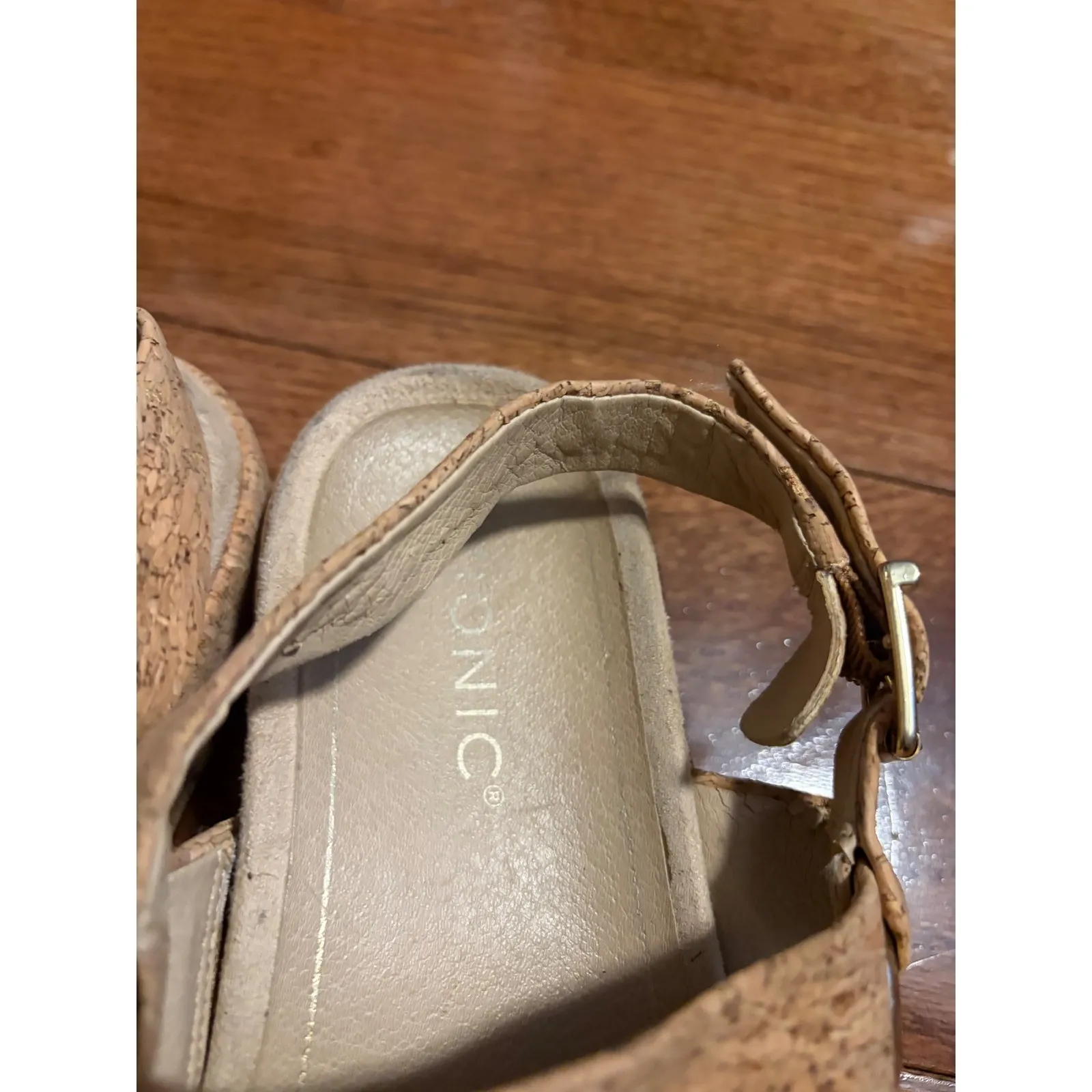 Vionic Loulee Cork Sandals Women's Size 8 Wide Tan Adjustable Strap - Image 7