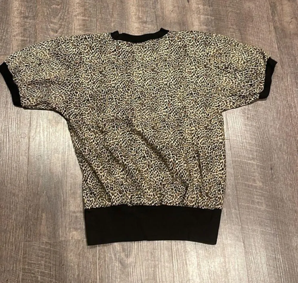 Vintage animal print 1990s Top Size M - Image 4