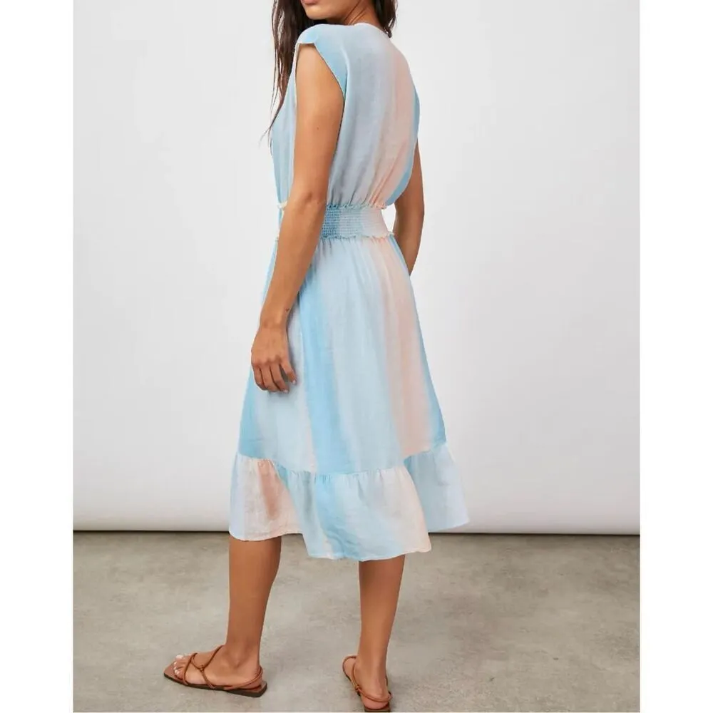 Rails Ashlyn sunset gradient smocked waist dress size small - Image 11