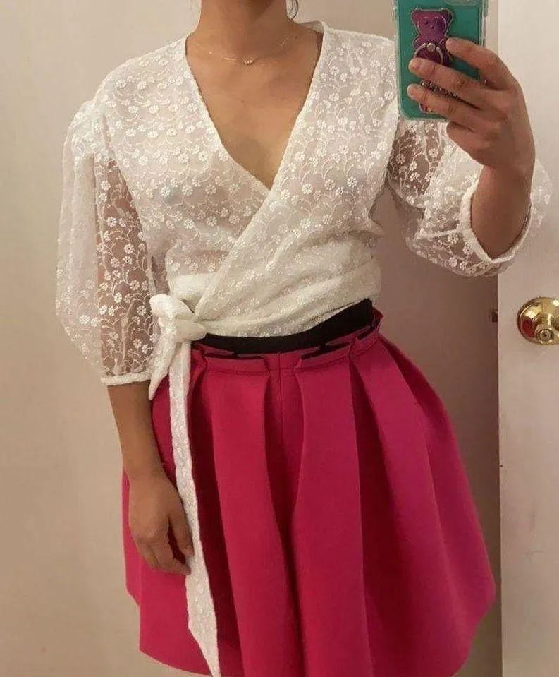 Pink Neoprene skirt. Xs - Image 11