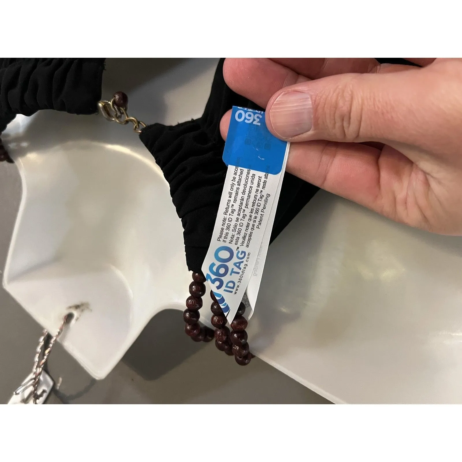 Jones New York Dress Womens 10 Black Halter Beaded Neck Ruched Maxi Evening - Image 9