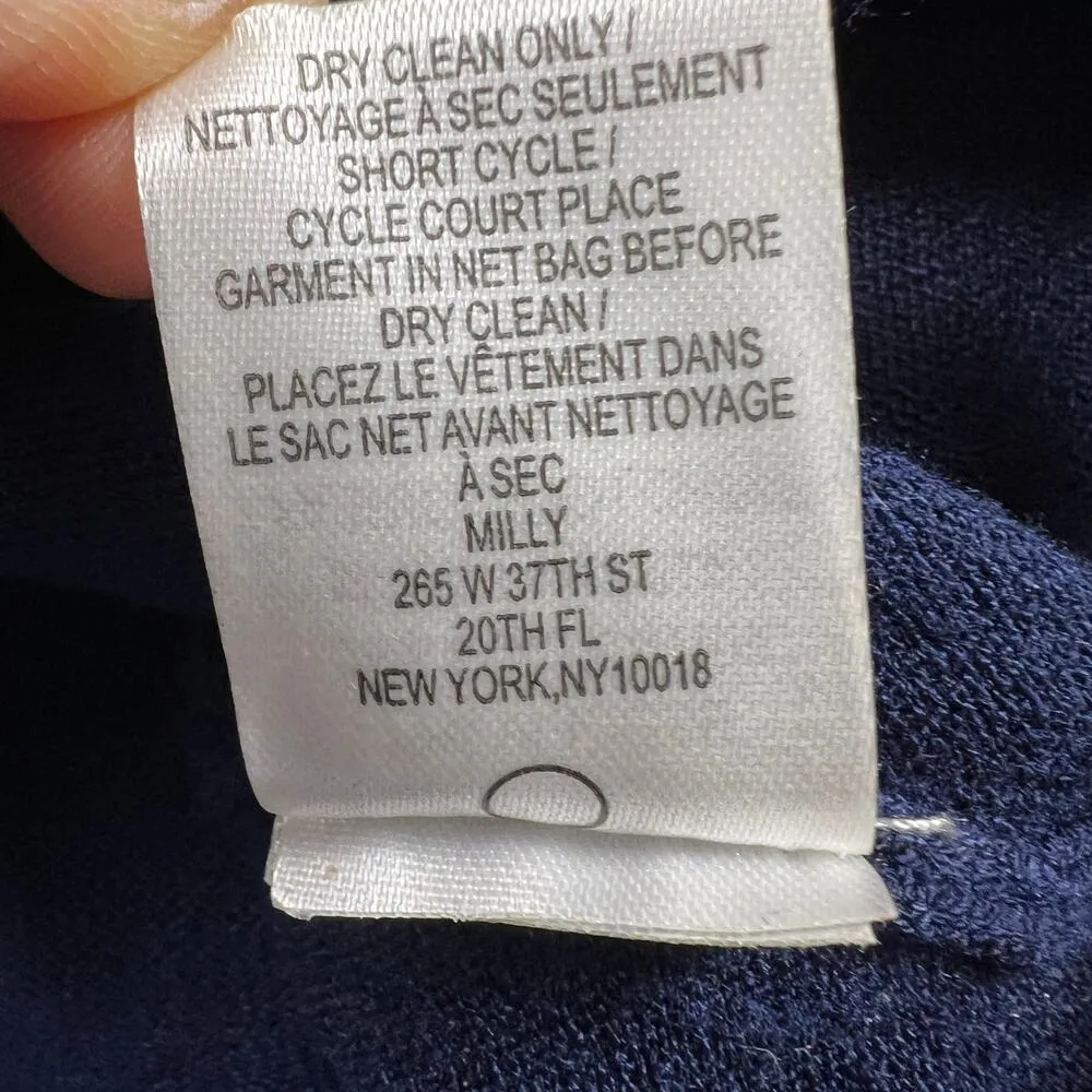 Milly Navy Blue Bell Sleeve Cutout Sweater Size S Dramatic Luxury - Image 10