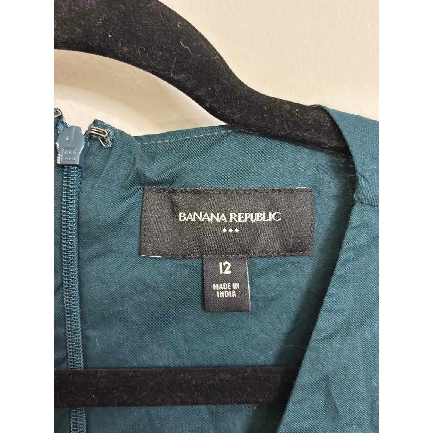 Banana Republic Dress Womens 12 Deep Sea Teal Blue Voile Wrap-Waist Maxi Cotton - Image 4