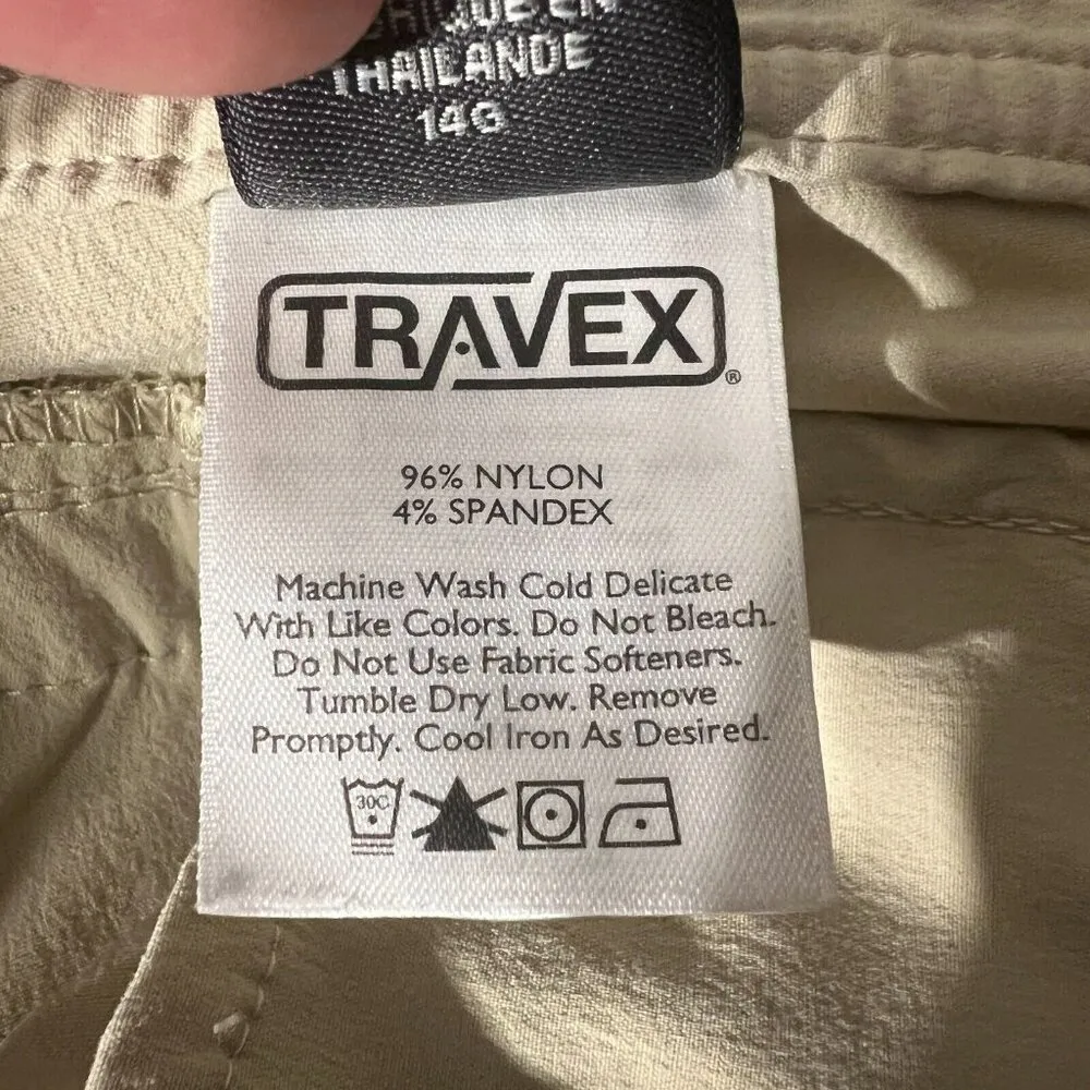 Eddie Bauer Pants Womens 14 Tall Beige Travex Hiking Outdoor Gorpcore Travel 14T - Image 13