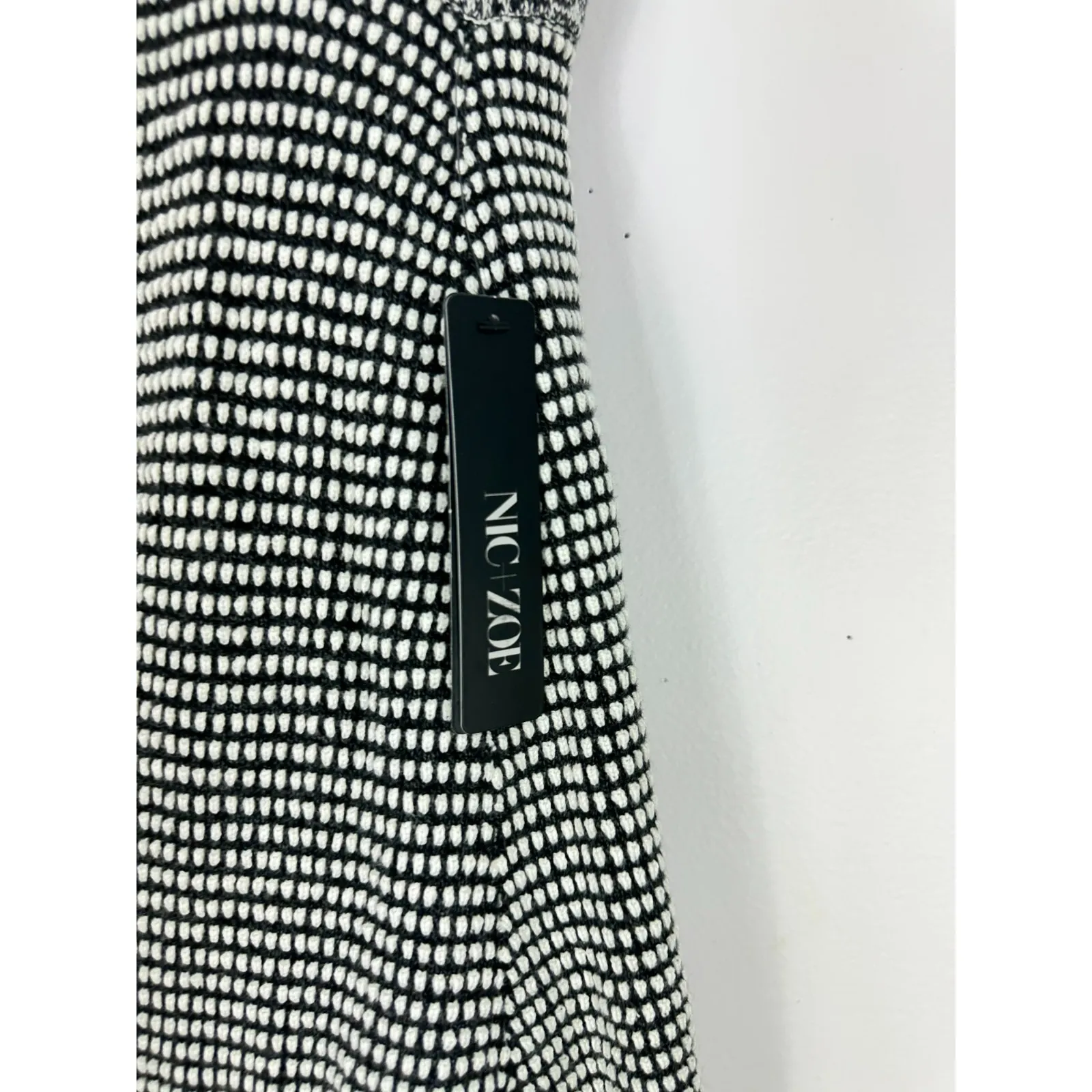 Nic + Zoe Womens‎ Textured Knit Midi Skirt Size 3X Black Geometric Career Chic - Image 4