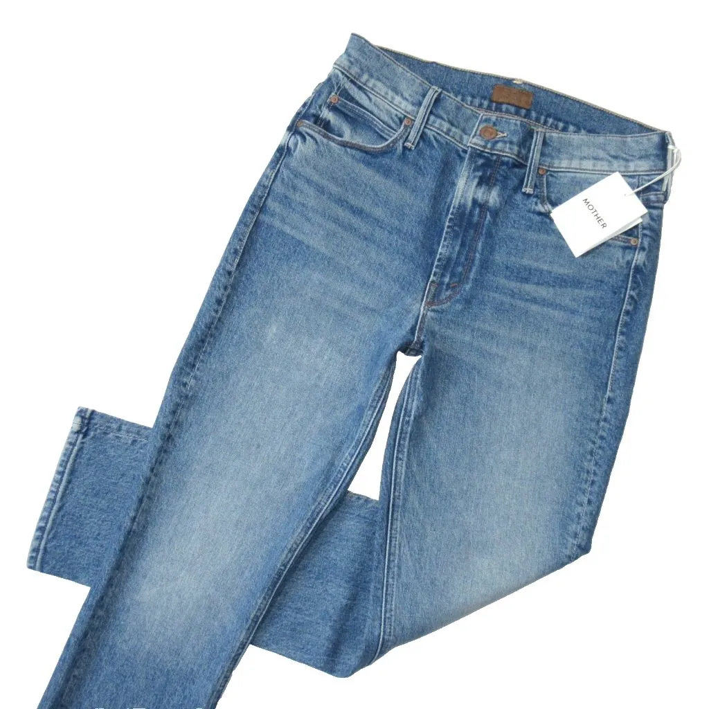 NWT Mother Mid Rise Dazzler Ankle in Tropic Like It's Hot Crop Stretch Jeans 28 Blue - Image 2