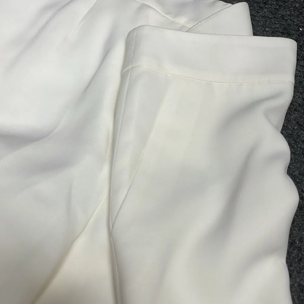 Lafayette 148 White Wide Leg Trousers Creamy White Womens Size 10 Polyester - Image 7