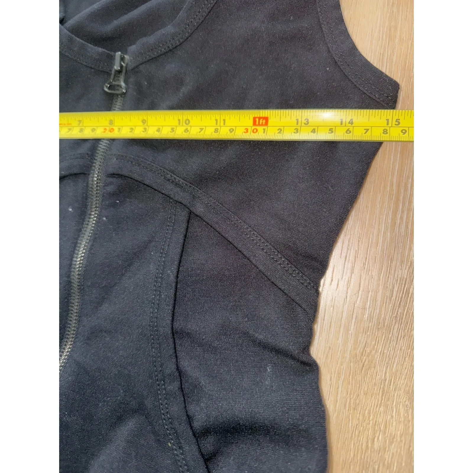 T by Alexander Wang Ponte Front Zip Dress Black Sheath Sleeveless Pocket Mini XS - Image 8