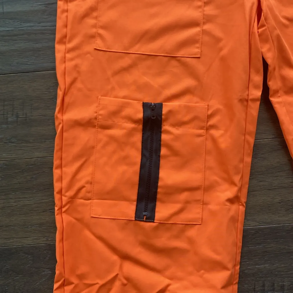 ROMWE Cargo Pants Womens Sz Large Orange Cargo Pant Jogger Streetwear - Image 3