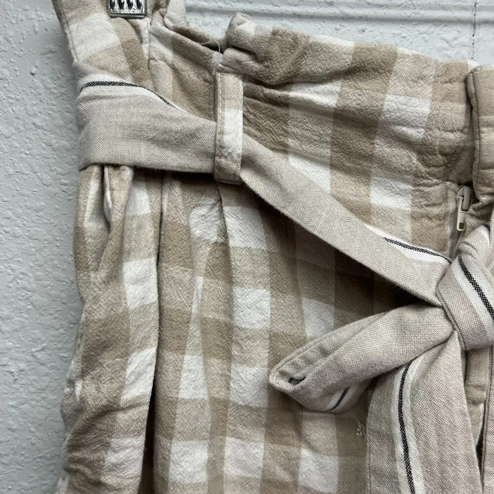 A New Day Linen Blend Coastal Grandma Lagenlook Neutral Beach Womens Shorts XL - Image 2