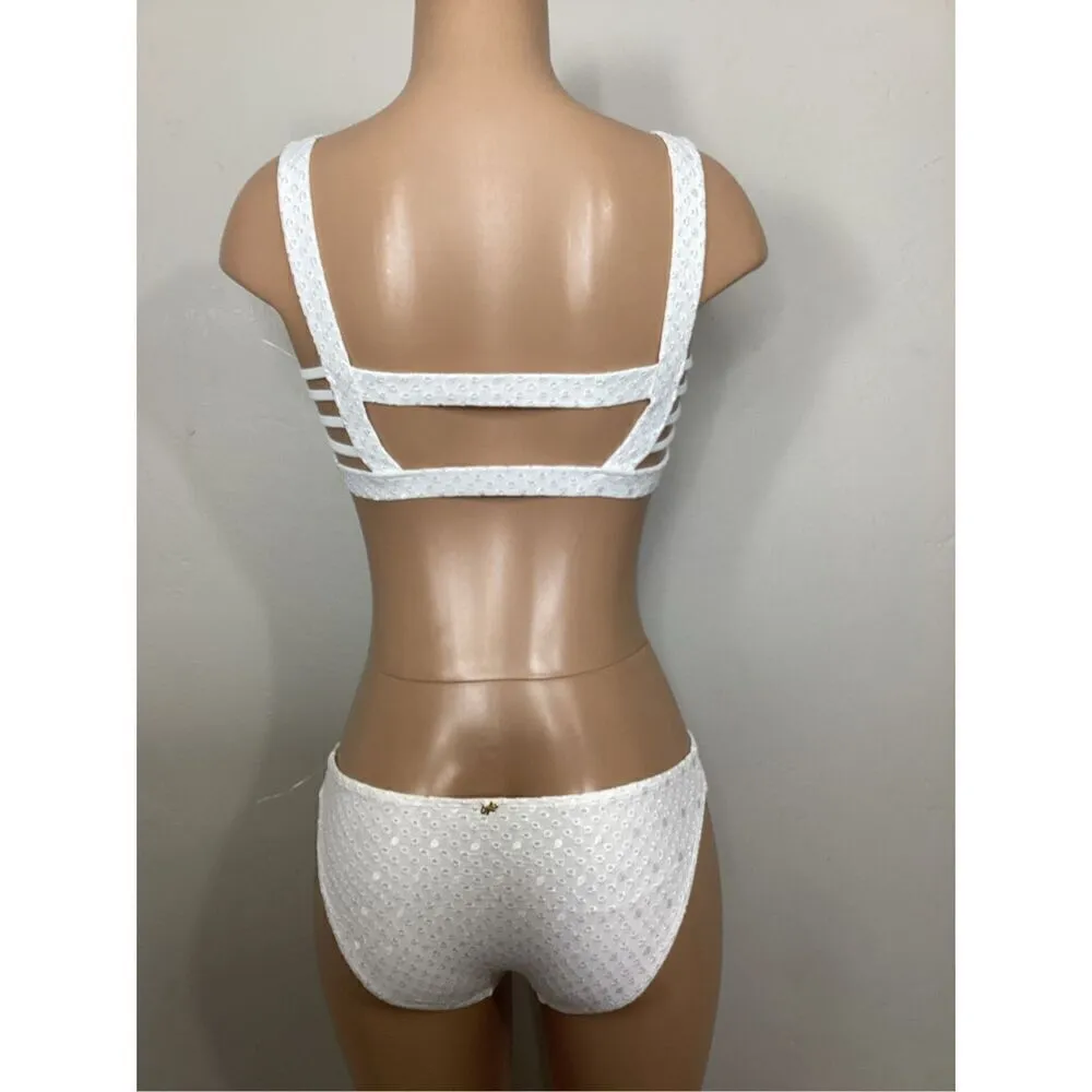 New. Pilyq white bikini set. Medium. Retails $149 - Image 8