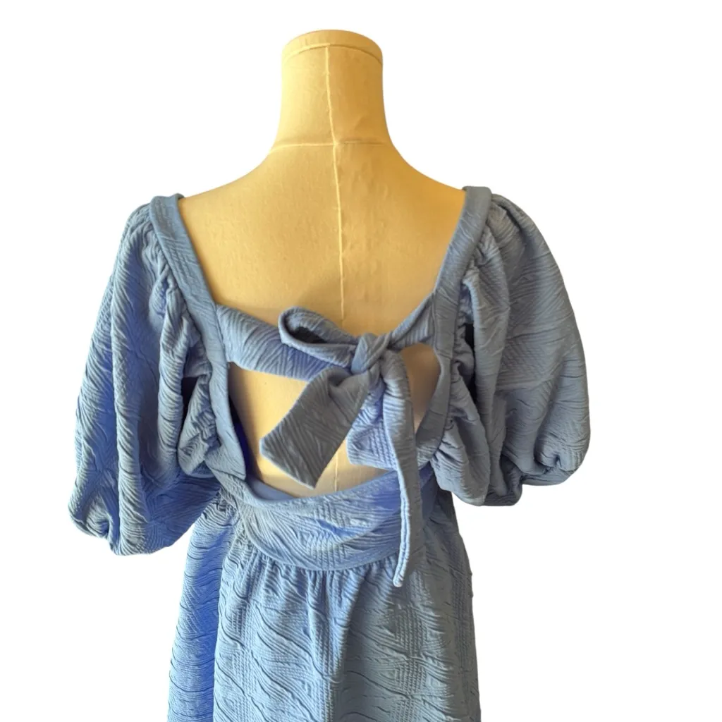 Free People - Open Back Violet Baby Doll Y2K Mini Dress Sz L - Image 5