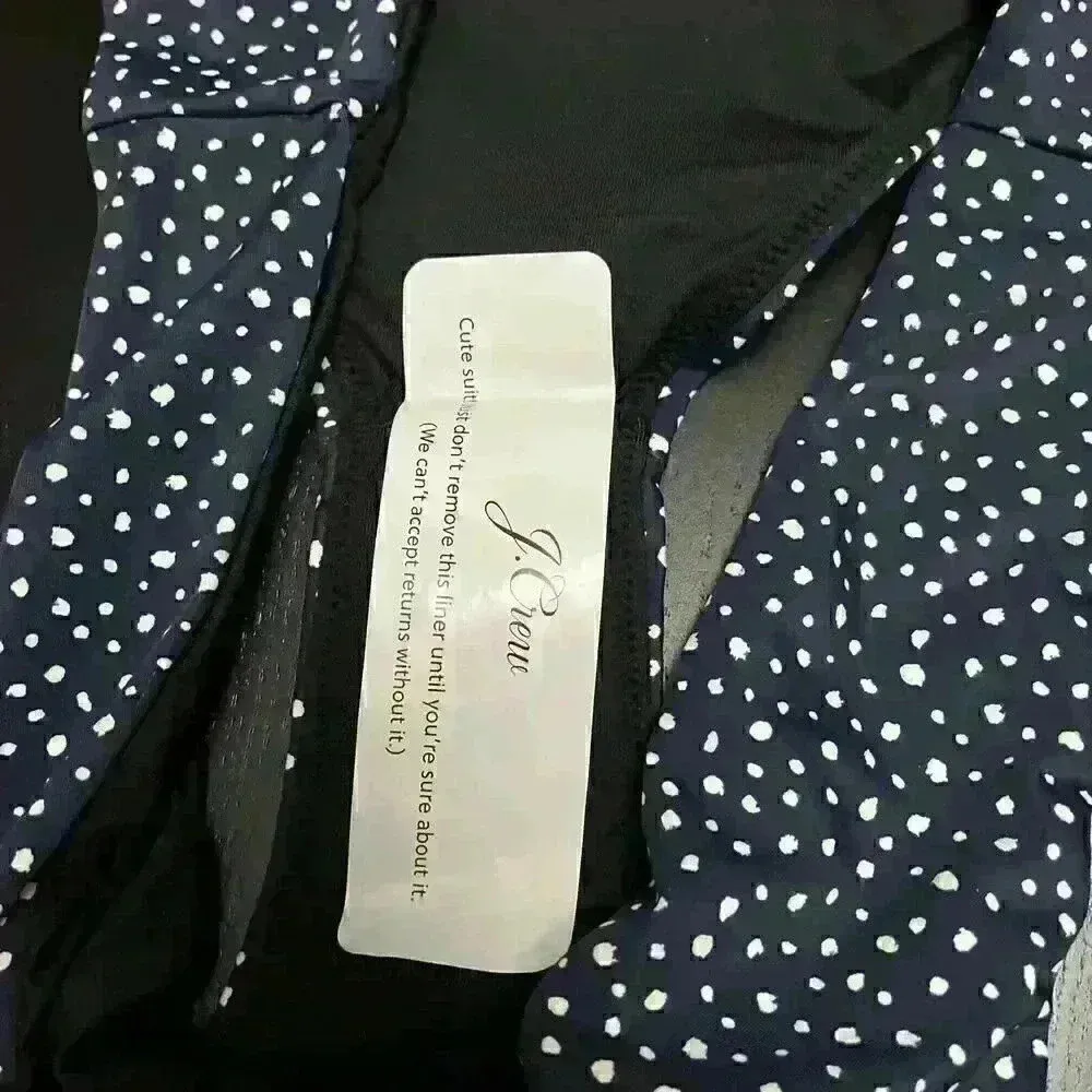 J. Crew Polka Dot Women Plus Size XXL Bikini Bottom Color Navy Blue & White - Image 4